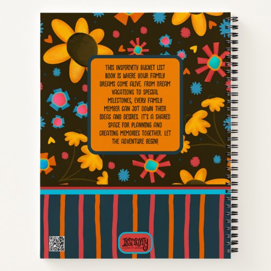 おもしろいフローラパーソナライズされたファミリのバケット一覧の年 ノートブック (裏面)