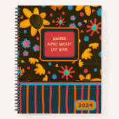 おもしろいフローラパーソナライズされたファミリのバケット一覧の年 ノートブック (正面)