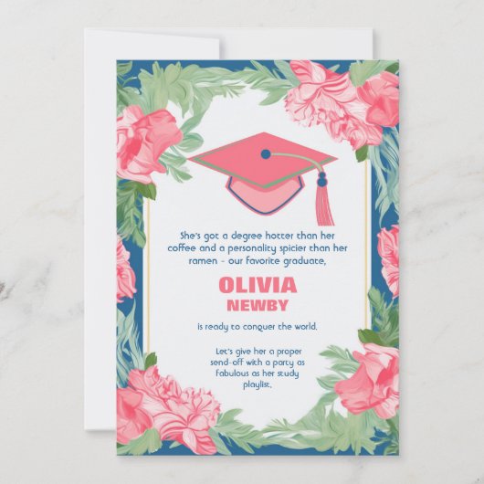 おもしろいフローラブリリアンスグラードパーティー 招待状 (正面)