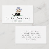おもしろいフローラホリスティックシルエットハーバリストヒーリング 名刺 (正面/裏面)