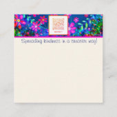 おもしろいフローラホープ感動的カインドカード スクエア名刺 (裏面)