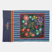 おもしろいフローラ得この引用文イニシャル名 キッチンタオル (横)