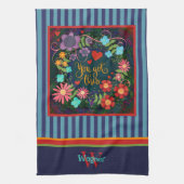 おもしろいフローラ得この引用文イニシャル名 キッチンタオル (縦)