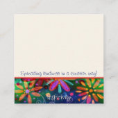 おもしろいフローラ感動的ハートカード スクエア名刺 (裏面)