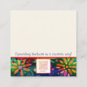 おもしろいフローラ感動的ハートカード スクエア名刺 (裏面)