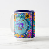 おもしろいフローラ楽しむ(昆虫)マルハナバチ ツートーンマグカップ (正面左)