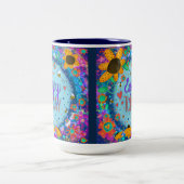 おもしろいフローラ楽しむ(昆虫)マルハナバチ ツートーンマグカップ (中央)