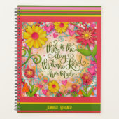 おもしろいフローラ聖句の明るいインスピリチュアル プランナー手帳 (正面)