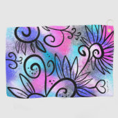 おもしろいフローラ ゴルフタオル (横)