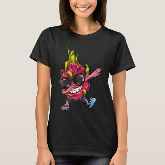 おもしろいフードダビング龍果実茶クルーズ Tシャツ (正面)