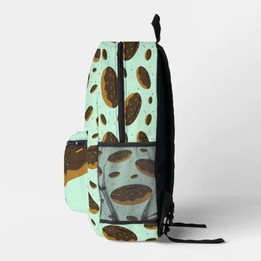 おもしろいフードドーナツの子供の名前 プリントバックパック (右)