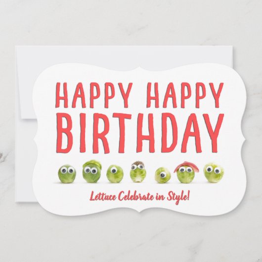 おもしろいフードバースデーカードプーおもしろいビーハガキ (正面)