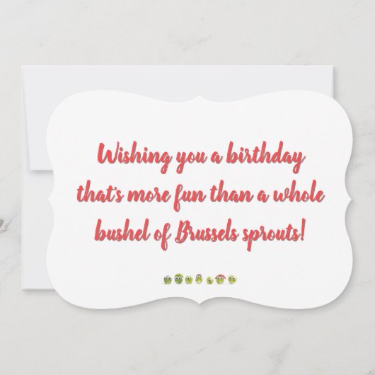 おもしろいフードバースデーカードプーおもしろいビーハガキ (裏面)