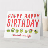 おもしろいフードバースデーカードプーおもしろいベージカード カード (正面)