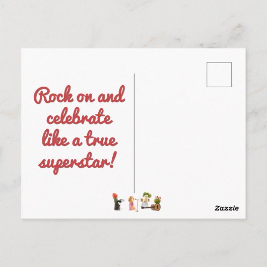 おもしろいフードバースデーカードプーおもしろいベージカード ポストカード (裏面)