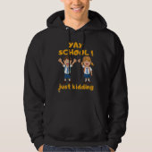 おもしろいフード付きスウェットシャツ「YAY SCHOOL」 パーカ (正面)