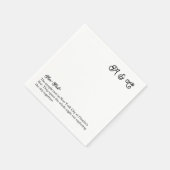 おもしろいフ結婚ァクトルナプキン スタンダードカクテルナプキン (角)