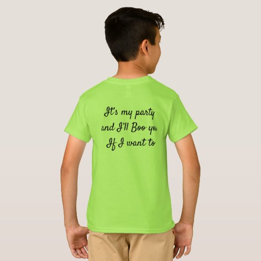 おもしろいブハロウィーン幽霊キッズTシャツ Tシャツ (裏面フル)