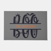 おもしろいブモノグラム名ハロウィーンの追加 ドアマット (正面)