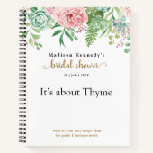 おもしろいブライダルシャワークイック新規レシピ ノートブック (正面)