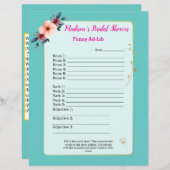 おもしろいブライダルシャワーゲーム🎉 Ad-Lib (正面/裏面)