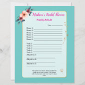 おもしろいブライダルシャワーゲーム🎉 Ad-Lib (正面)