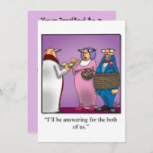 おもしろいブライダルシャワーパーティの招待状 招待状 (正面/裏面)