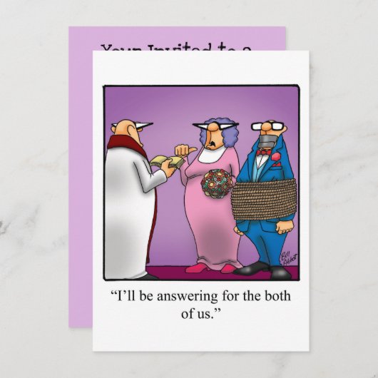 おもしろいブライダルシャワーパーティの招待状 招待状 (正面/裏面)