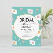 おもしろいブライダルシャワーブレックファーストエッグブランチ招待状 招待状 (スタンド正面)