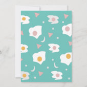 おもしろいブライダルシャワーブレックファーストエッグブランチ招待状 招待状 (裏面)