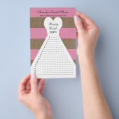 おもしろいブライダルシャワーワードゲーム – ピンク チラシ (ハンドル)