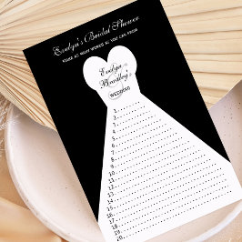 おもしろいブライダルシャワーワードゲーム – 黒