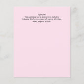 おもしろいブライダルシャワー招待状バブルnブローズ チラシ (裏面)