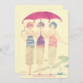 おもしろいブライダルシャワー 招待状 (正面/裏面)