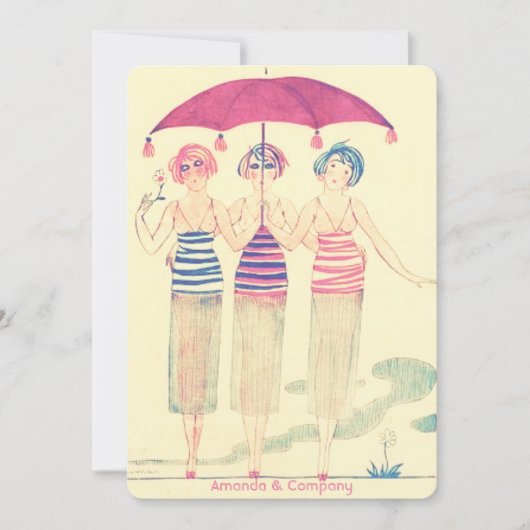 おもしろいブライダルシャワー 招待状 (正面)