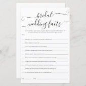 おもしろいブライダル結婚のファクトシャワーゲーム (正面/裏面)