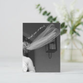 おもしろいブライダル結婚ヴェール感謝ポストカード ポストカード (スタンド正面)