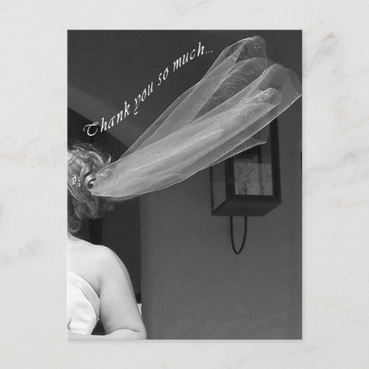 おもしろいブライダル結婚ヴェール感謝ポストカード ポストカード (正面)