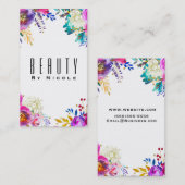 おもしろいブライトはっきりしたウォーター色フローラシックグラマー 名刺 (正面/裏面)