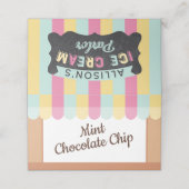 おもしろいブライトアイスクリームパーラーオーニング誕生日パーティー プレイスカード (外部開封)