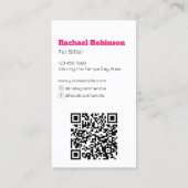 おもしろいブライトカラフルドッグカスタムペットシッター 名刺 (裏面)