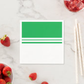 おもしろいブライトグリーンホワイトカラーブロックレースストライプズ スタンダードカクテルナプキン (インサイチュ)