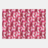 おもしろいブライトピンクアンドペパーミントキャンディーレーン ラッピングペーパーシート (正面3)