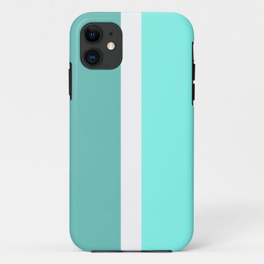 おもしろいブライトレトロツートーンアクアサマーストライプズ Case-Mate iPhoneケース (裏面)