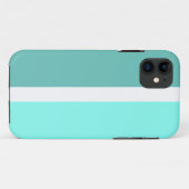 おもしろいブライトレトロツートーンアクアサマーストライプズ Case-Mate iPhoneケース (裏面(横))