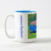 おもしろいブライトヴィンテージキャンペートトレーラー ツートーンマグカップ (左)