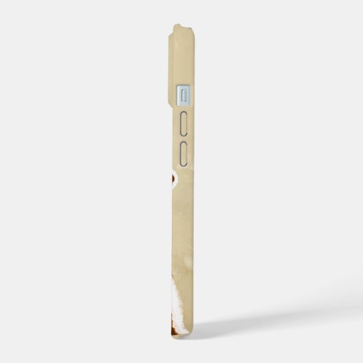 おもしろいブラウンカウファーム動物グラフィックアート iPhone 15ケース (左側面)