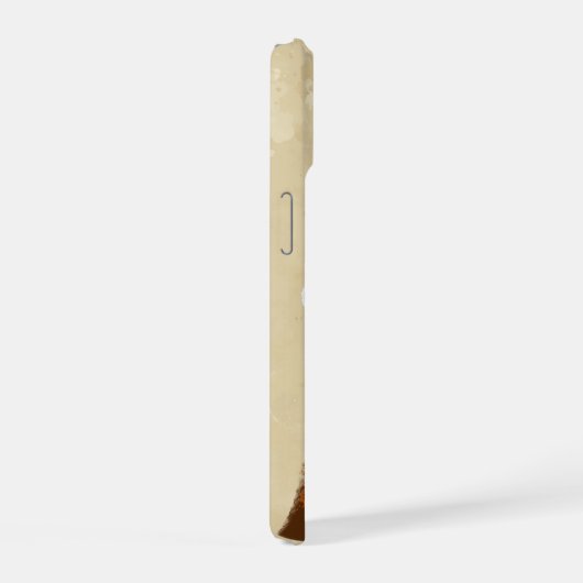 おもしろいブラウンカウファーム動物グラフィックアート iPhone 15ケース (右側面)