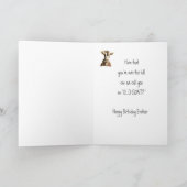 おもしろいブラザー誕生日丘の上に、古いヤギのユーモア カード (内部)