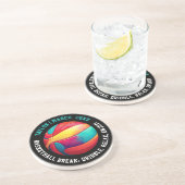 おもしろいブラックとスポーツカラフルバスケットボールスラムダンク コースター (側面)